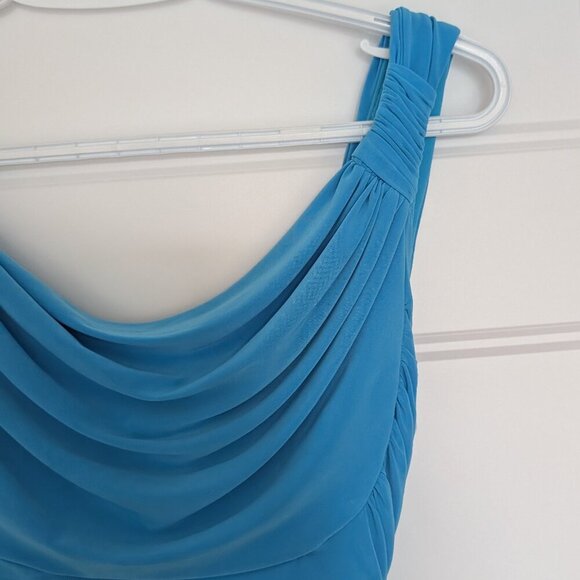 Frank Lyman, Rushed, bodycon, cocktail, midi dress, blue, Size 4 - Picture 3 of 13